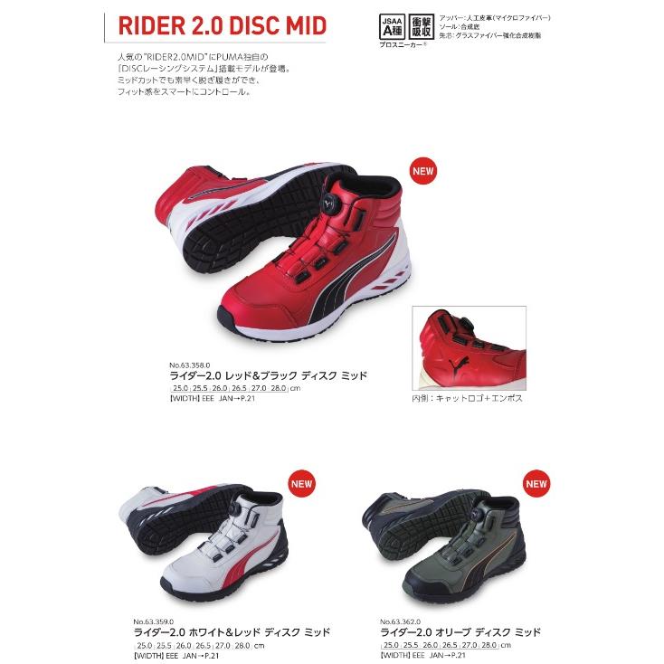 PUMA 安全靴 プーマ ライダー 2.0 No.63 RIDER DISK MID JSAA A PUMA 安全靴 プーマ ライダー 2.0 No.63 RIDER DISK MID JSAA A