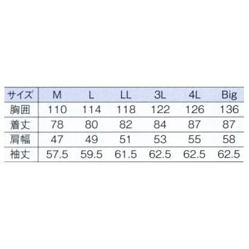 ラカン 5904 RAKAN 長袖シャツ(薄地) M〜Big 日新被服 綿100％ (社名ネーム一か所無料)｜oosumi-marutake｜02