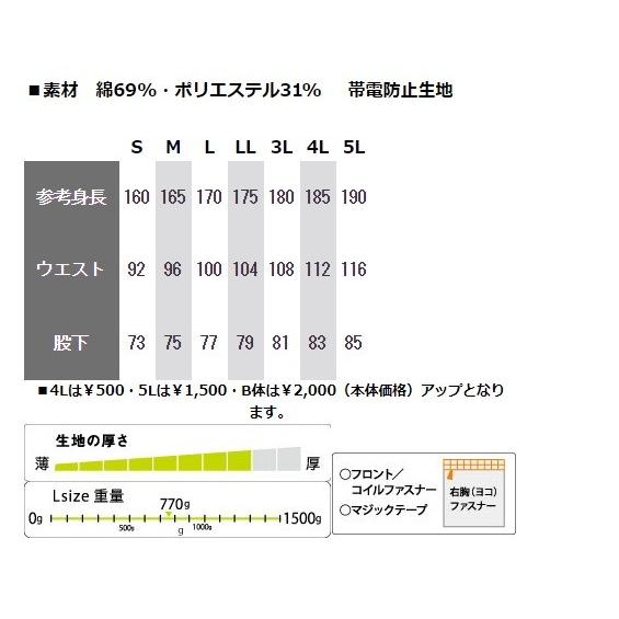 ヘリンボンサロペット 丸鬼商店 RO-695 S〜5L ROUND ONI RO695 (すそ