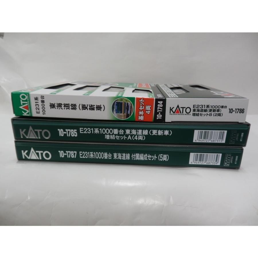 KATO Nゲージ 10-1784,10-1785,10-1786,10-1787 Ｅ２３１系１０００番台東海道線(更新車) 基本(4両) +増結A(4両) +増結B(2両)+付属編成(5両) 15両編成｜ootsukamokei｜02