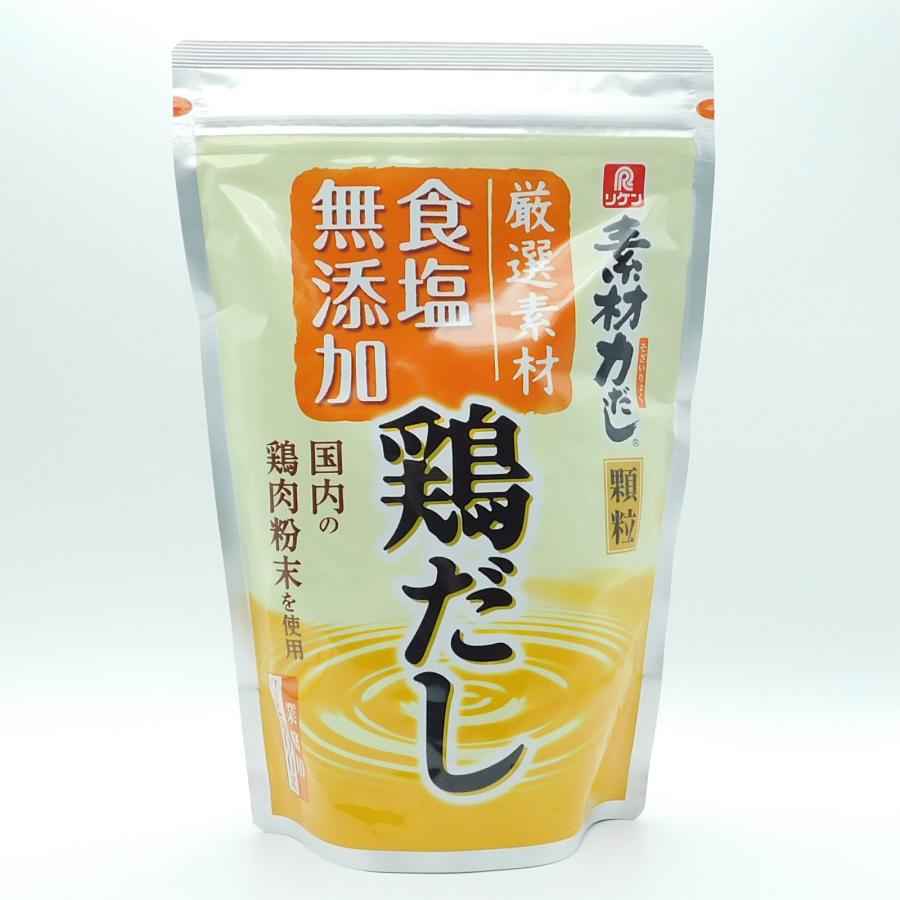 理研ビタミン 厳選素材 食塩無添加 素材力だし 鶏だし(果粒) 500g