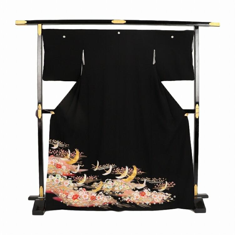 留袖ドレス、新郎新婦母❣️着やすい前開き 群鶴 金駒 着丈126