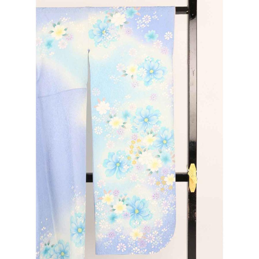 振袖レンタル 水色 成人式 1月 安い レトロ 結婚式 振袖 レンタル 正絹