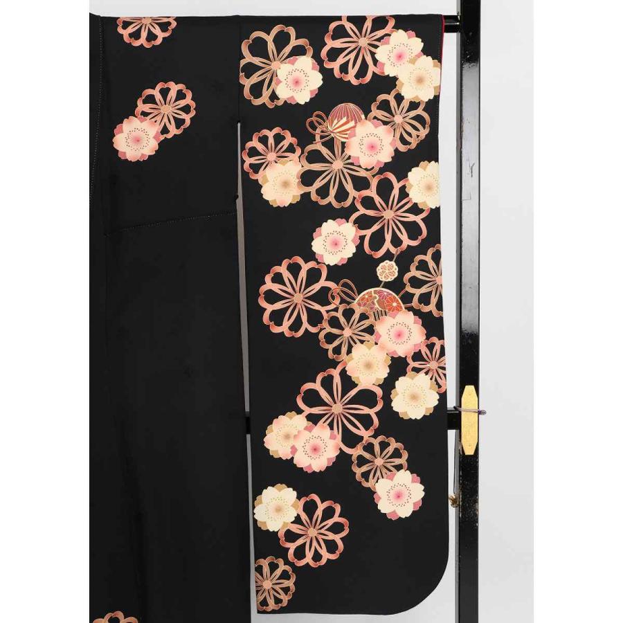 振袖レンタル 成人式 結婚式 安い 成人式 振袖 レンタル 成人式 M 結納 正絹 安い 衣装 フルセット レンタル 成人式 M 黒桜飾り花鞠 レンタル大内屋