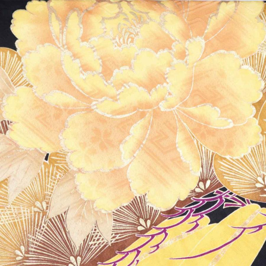 S 振袖 フルセット 成人式 山本寛斎 黄土色 無地 fb1082.jpg