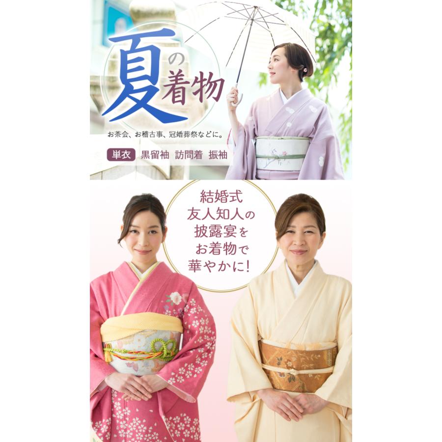 流水に雪輪正絹訪問着着物トールサイズ