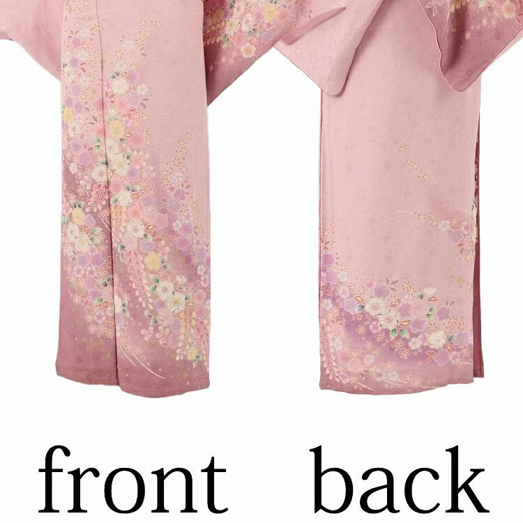 【値下げ】 単衣 訪問着 レンタル 夏 安い 高級 おしゃれ 正絹 お宮参り 母親 ママ 着物 七五三 親 服装 40代 50代 単衣訪問着 Lサイズ 藤色ぼかし辻が花 【L2307110734】(13200円)