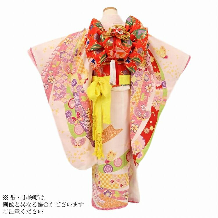 753 七五三 着物 7歳 レンタル フルセット レトロ 小物 帯 七五三 着物