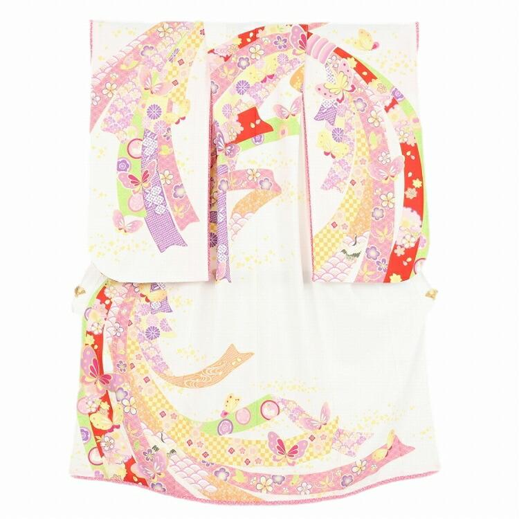 753 七五三 着物 7歳 レンタル フルセット レトロ 小物 帯 七五三 着物