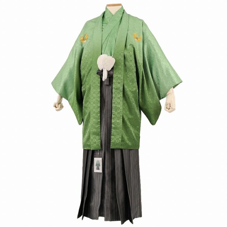 ワンサイズ 特別送料無料 成人式 袴 男 レンタル 紋付袴 紋付 着物 紋付羽織袴 卒業式 袴 レンタル 男 卒業式 成人式 男性 紋付袴 レンタル 結婚式 紋付羽織袴 新郎 紋付き袴 レンタル 男紋付 Ll 緑市松ぼかし メンズファッション レンタルワンサイズ 24 948