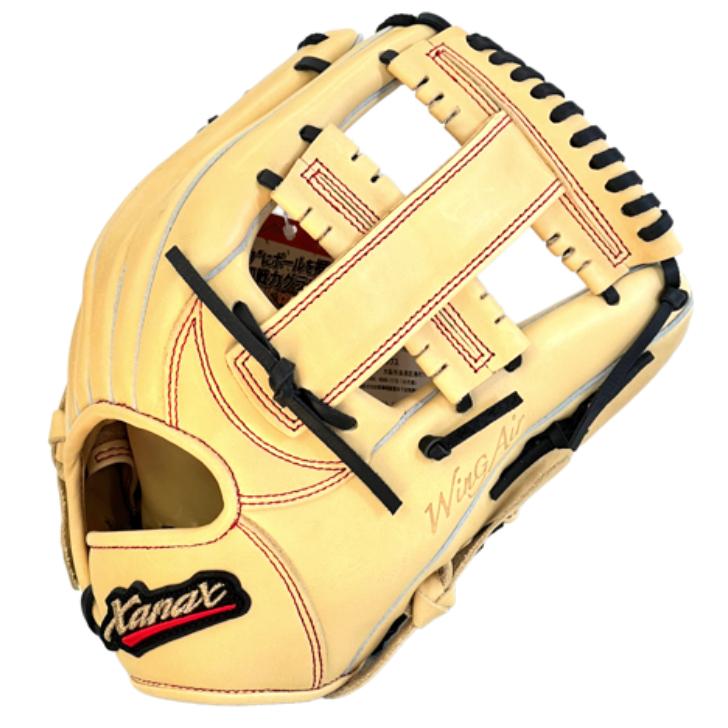 ザナックス 軟式グローブ オールラウンド用 BRG23PH1W XANAX ウィングエアーシリーズ 中学野球 部活 グラブ 右投げ用 キャメル 2023年モデル あすつく | ザナックス | 01