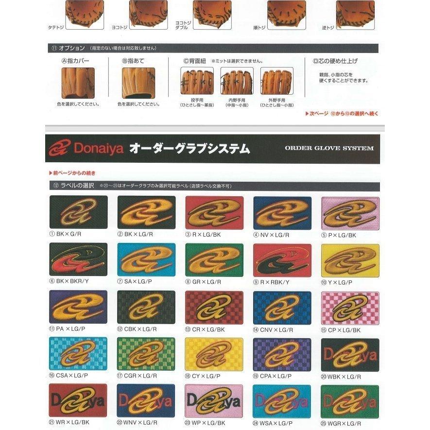 野球グローブ　ドナイヤ　軟式　オーダー 楽天市場】軟式グローブ / ドナイヤ オーダーグラブ 軟式用 MADE