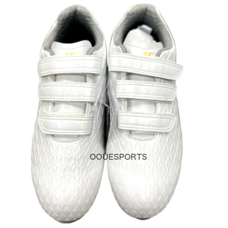 ホワイト スパイクスニーカー ベルクロ　ハイゴールド HI-GOLD ハイゴールド 野球 白スパイク 高校野球対応 PKS-001B