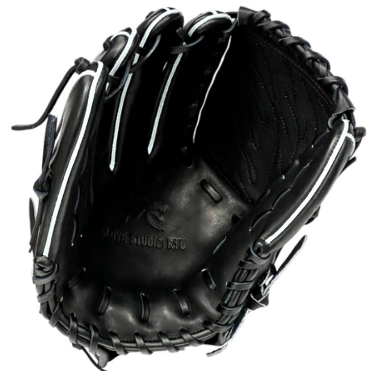 RYU 硬式グローブ 投手ピッチャー用 左投げ用 ブラック 野球 リュウ