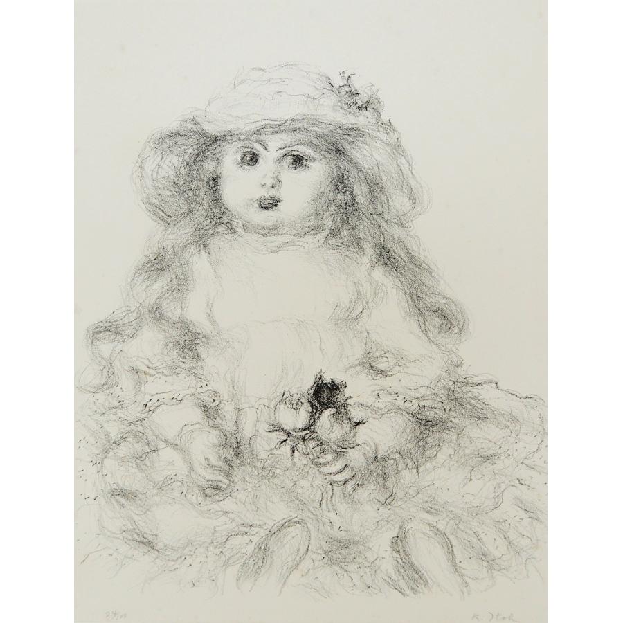 伊藤清永 「人形」 リトグラフ 24/100