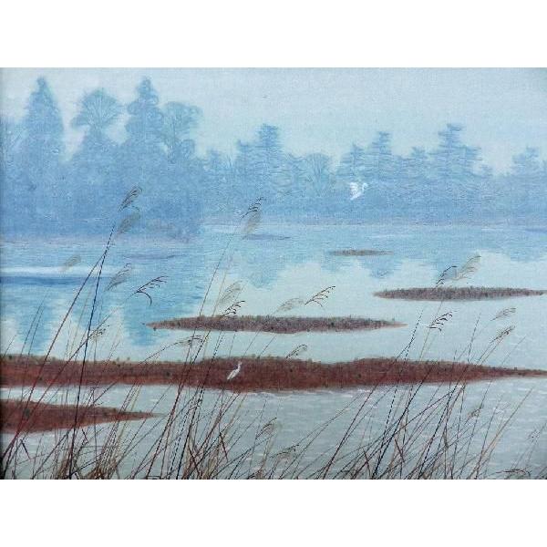 小出立雄 「水郷」 M10号 日本画 【風景】 : t-koide001 : 大和田  