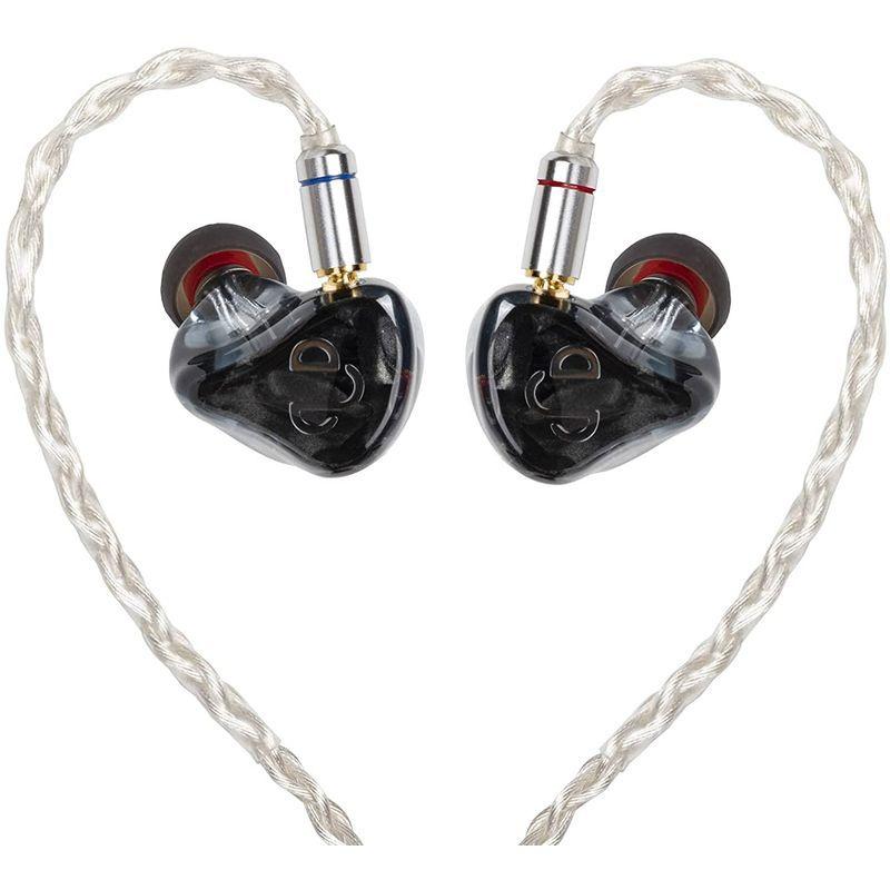 AIDERLOT M5 イヤホン 有線 ハイエンドイヤホン IEMs インイヤーモニター，5つのバランスドアーマチュアイヤホン，2単結晶銅銀 M5 イヤホン 有線 ハイエンドイヤホン IEMs インイヤーモニター，5つのバランスドアーマチュアイヤホン，2単結晶銅銀