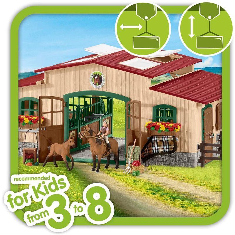 シュライヒ ファームワールド 大きな厩舎プレイセット(馬付き) フィギュア 42195 ファームワールド 大きな厩舎プレイセット 馬付き フィギュア
