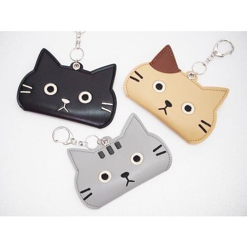 のあぷらす 猫のキーホルダーつき プチケース 小物入れ カードケース