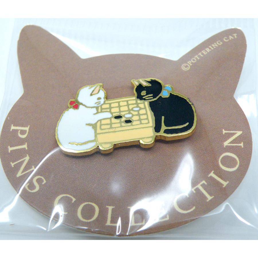 ポタリングキャット ピンズ 囲碁 ピンバッジ ピンブローチ グッズ 猫