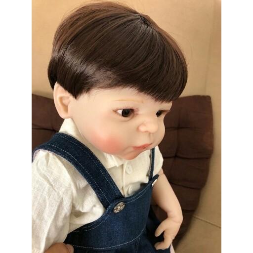 リボーンドールベイビー リアル赤ちゃん人形 フルシリコンビニール55cm 男の子 抱き人形 トドラードール 西洋人形 オーバーオール リボーンドールベイビー リアル赤ちゃん人形 フルシリコンビニール55cm 男の子 抱き人形 トドラードール 西洋人形 オーバーオール