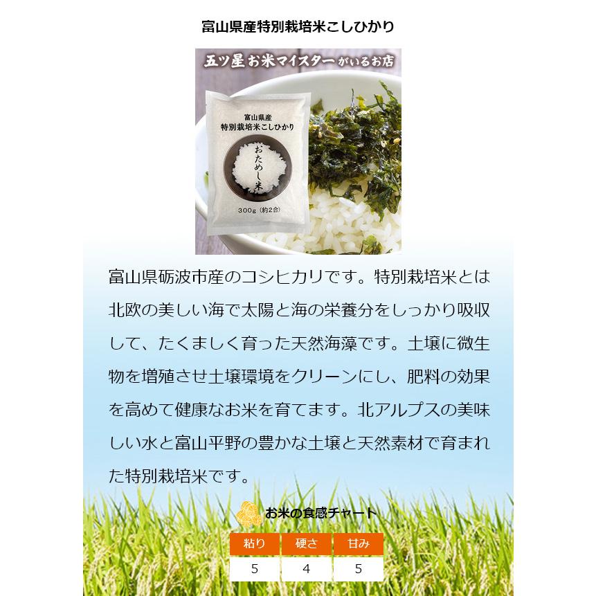 お米 ギフト 米 お試し3袋 （各300g 約2合） 全7種類から選べる お米の