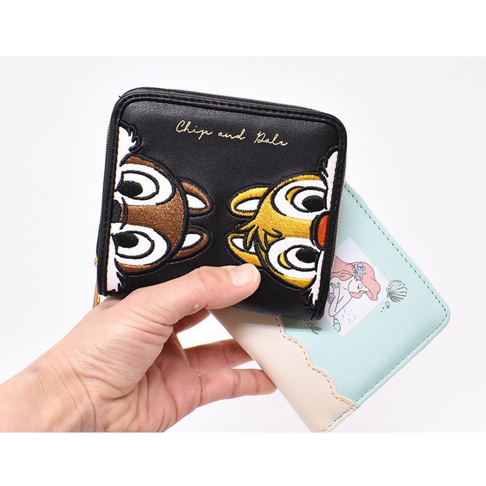 コンパクト財布 二つ折り財布 ディズニーキャラ グッズ Disney New アリエル チップ デール オシャレ 合皮 フェイクレザー 中学生 女の子 小学生 高校生 Opabinia 通販 Yahoo ショッピング