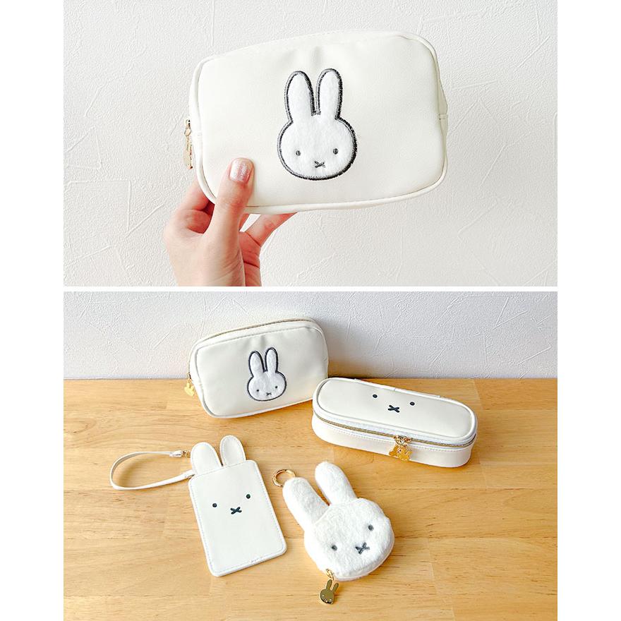 ポーチ コスメポーチ miffy フェイスシリーズ ティッシュポーチ ティッシュ ティッシュケース ファスナー 韓国 淡色 アイボリー レディース 女の子｜opabinia｜16