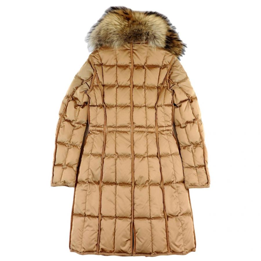 モンクレール Moncler Bourdaine ナイロン ロングダウンコート ジップアップ 襟ファー付き レディース 00 茶系 G3 オパールヤフーショッピング店 通販 Yahoo ショッピング
