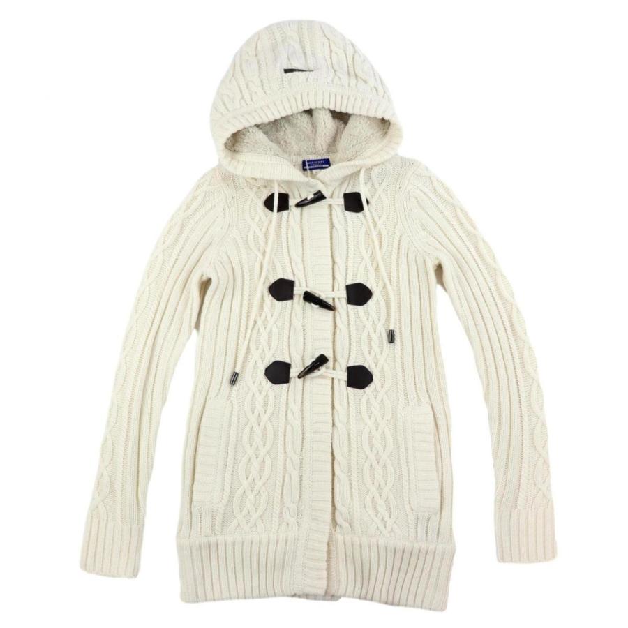 バーバリーブルーレーベル Burberry Blue Label ニットダッフルコート ジャケット レディース 38 白 美品 オパールヤフーショッピング店 通販 Yahoo ショッピング