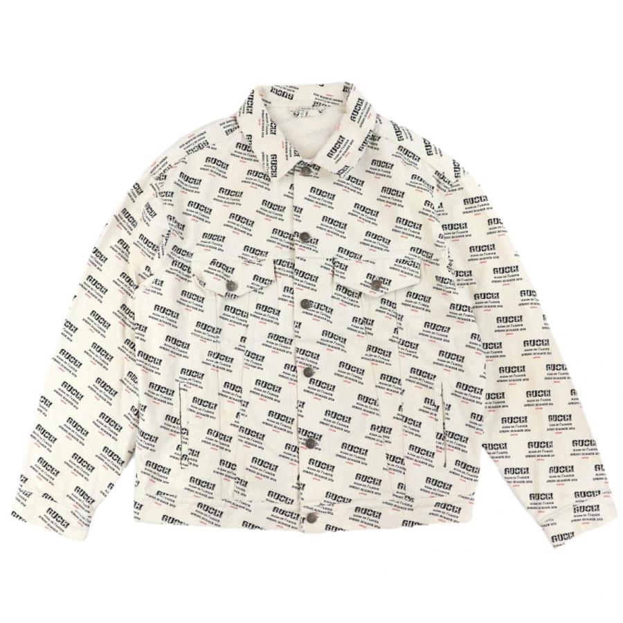 グッチ 18ss インビテーション ロゴスタンプ デニムジャケット メンズ アイボリー 48 ヴィンテージ加工 ケリングタグ Gucci オパールヤフーショッピング店 通販 Yahoo ショッピング