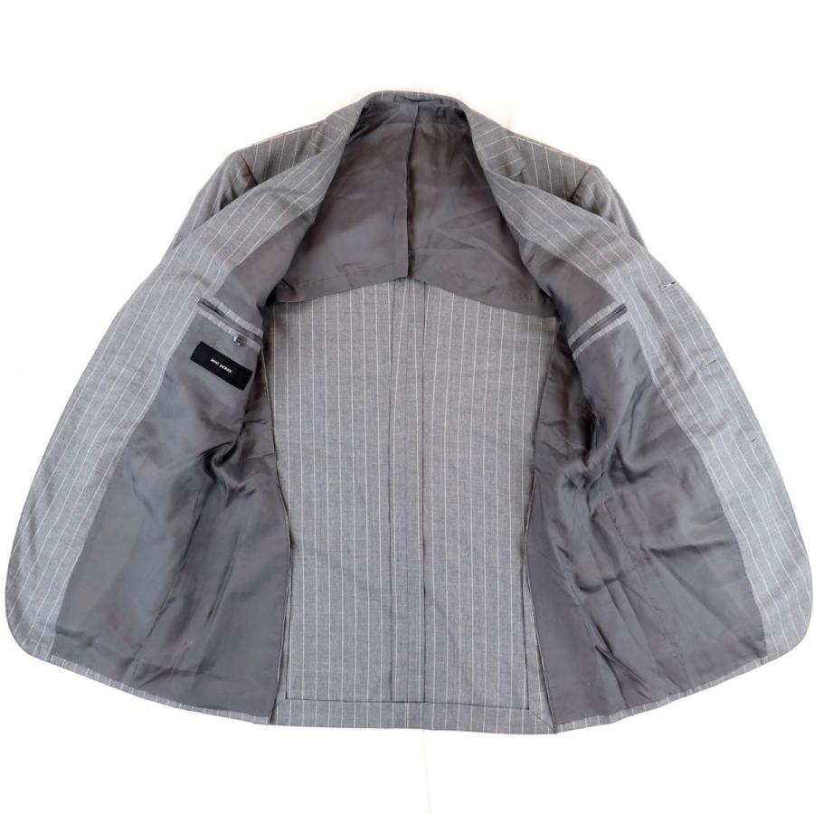 新品同様 リングヂャケット ストライプ シングルスーツ ウール グレー