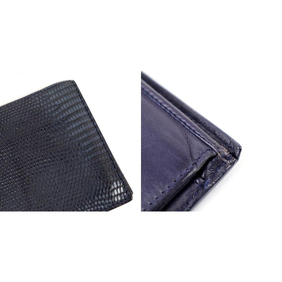 ボッテガヴェネタ リザードレザー二つ折り財布 ネイビー メンズ Bottega Veneta Z2 オパールヤフーショッピング店 通販 Yahoo ショッピング