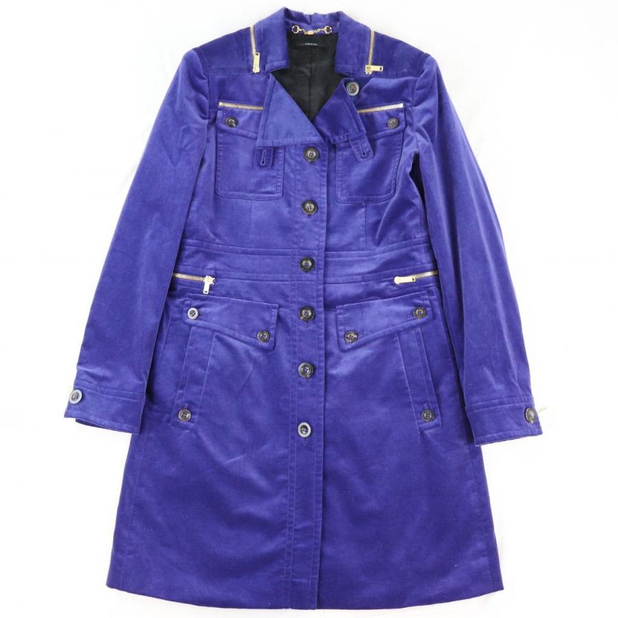 グッチ ベロアロングコート レディース 紫 ゴールド 42 美品 裏gg柄 ジップデザイン イタリア製 Gucci G3 オパールヤフーショッピング店 通販 Yahoo ショッピング