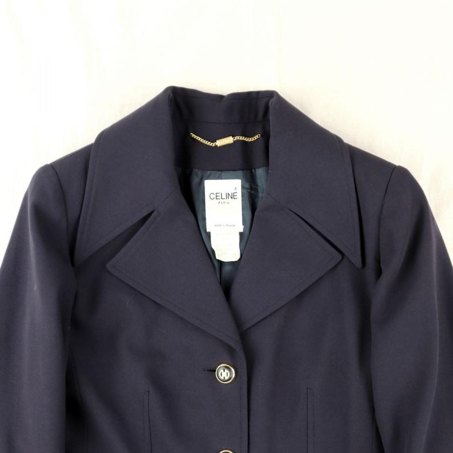 セリーヌ ブレザー シングルテーラードジャケット レディース 紺 ネイビー 38 金ボタン ウール Vintage Celine H4 オパールヤフーショッピング店 通販 Yahoo ショッピング