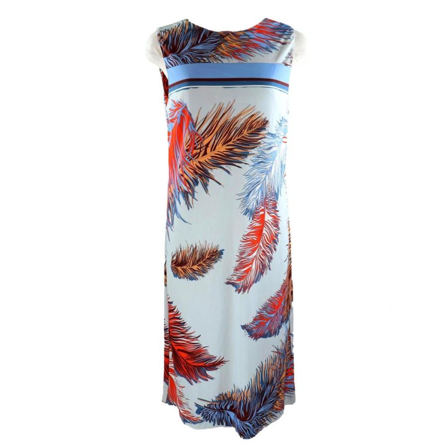 エミリオプッチ フェザー柄 ノースリーブワンピース マルチ 40 美品 シルク レーヨン レディース Emilio Pucci A3 145 145 オパールヤフーショッピング店 通販 Yahoo ショッピング
