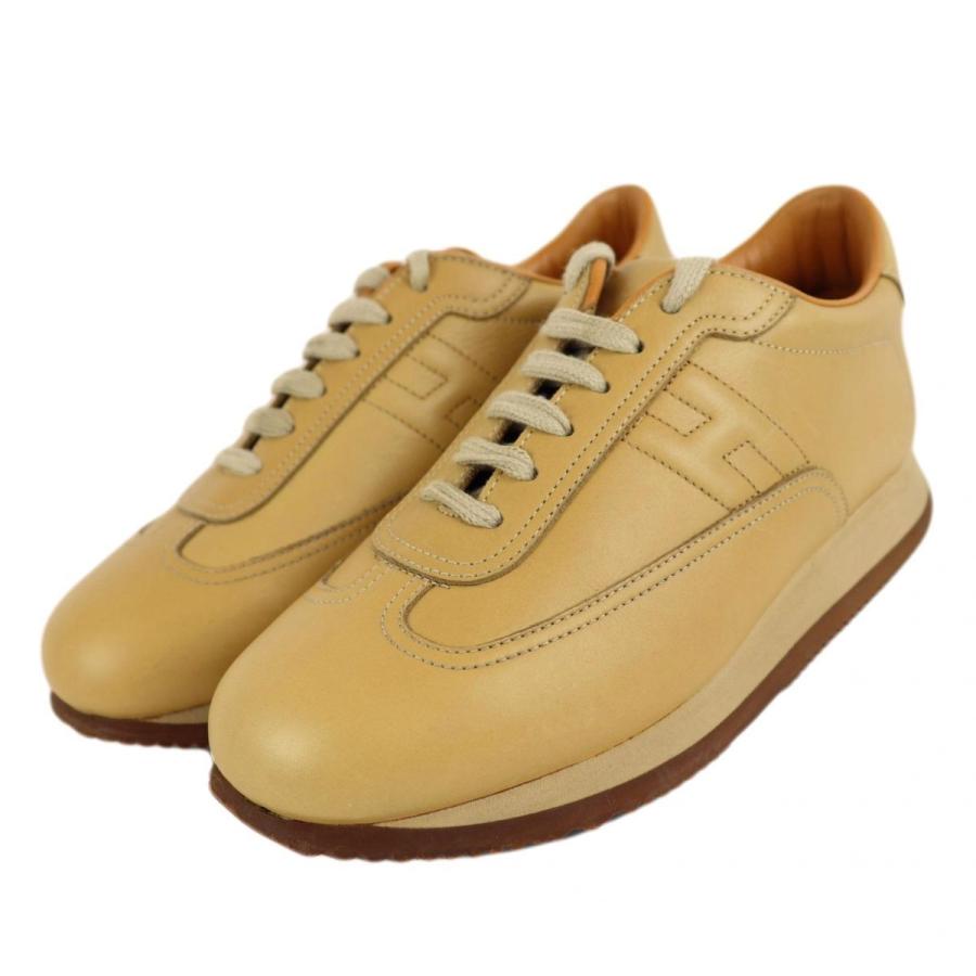 エルメス クイック レザーローカットスニーカー レディース ベージュ 38 5 美品 Hロゴ Hermes O2 149 149 オパールヤフーショッピング店 通販 Yahoo ショッピング