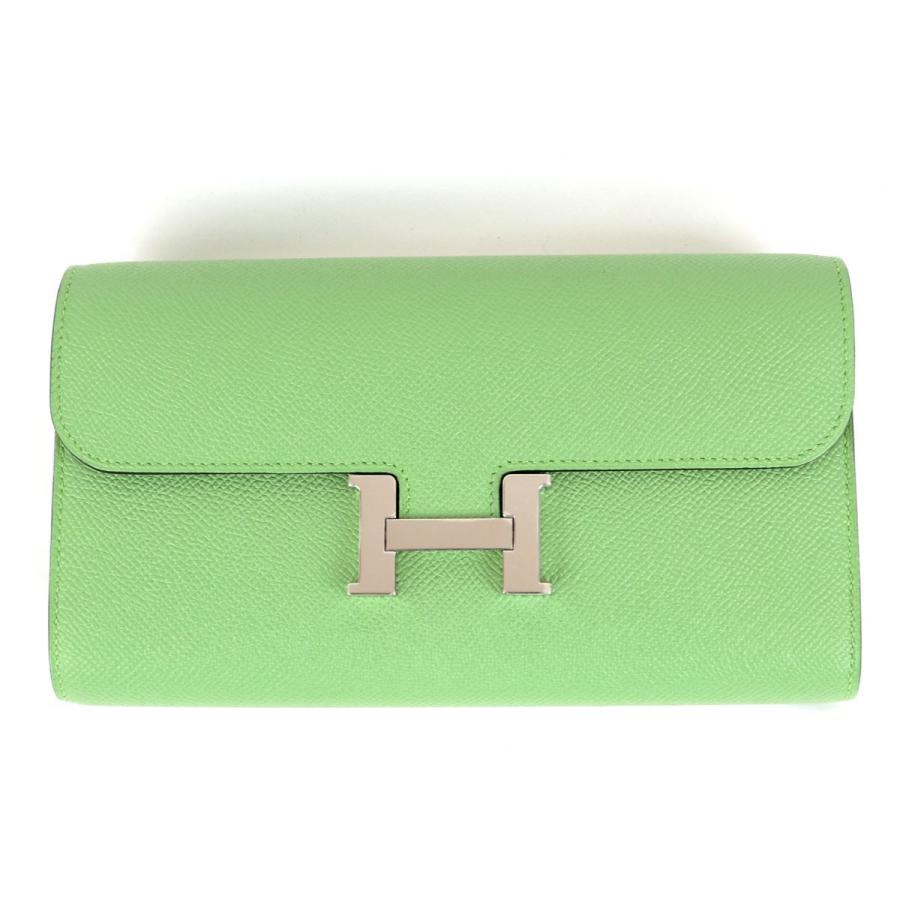 エルメス コンスタンス ウォレット トゥーゴー ロング 長財布 エプソン 緑系 シルバー Y刻印 年 未使用 ストラップ Hermes Z1 オパールヤフーショッピング店 通販 Yahoo ショッピング