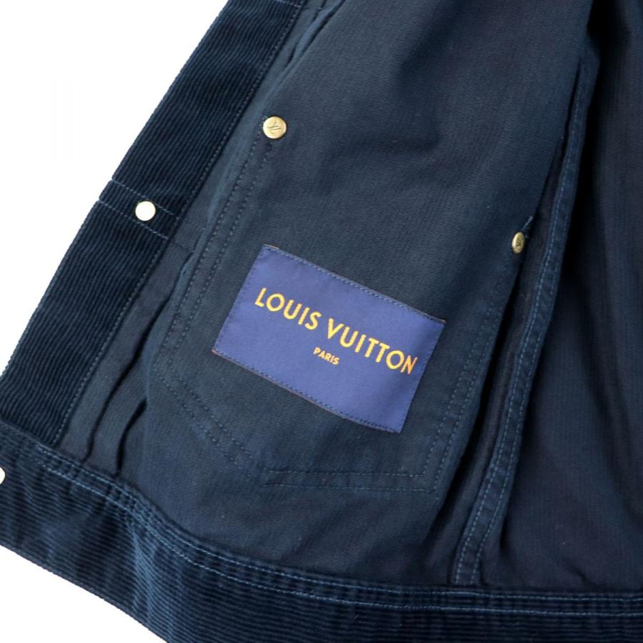 ルイヴィトン 18aw コーデュロイジャケット メンズ ネイビー系 48 美品 ロゴ刺繍 レザーパッチ イタリア製 Louis Vuitton E4 オパールヤフーショッピング店 通販 Yahoo ショッピング