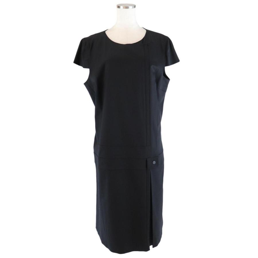 サルヴァトーレフェラガモ フレンチスリーブワンピース レディース 黒 48 美品 ウール クルーネック Salvatore Ferragamo G3 オパールヤフーショッピング店 通販 Yahoo ショッピング