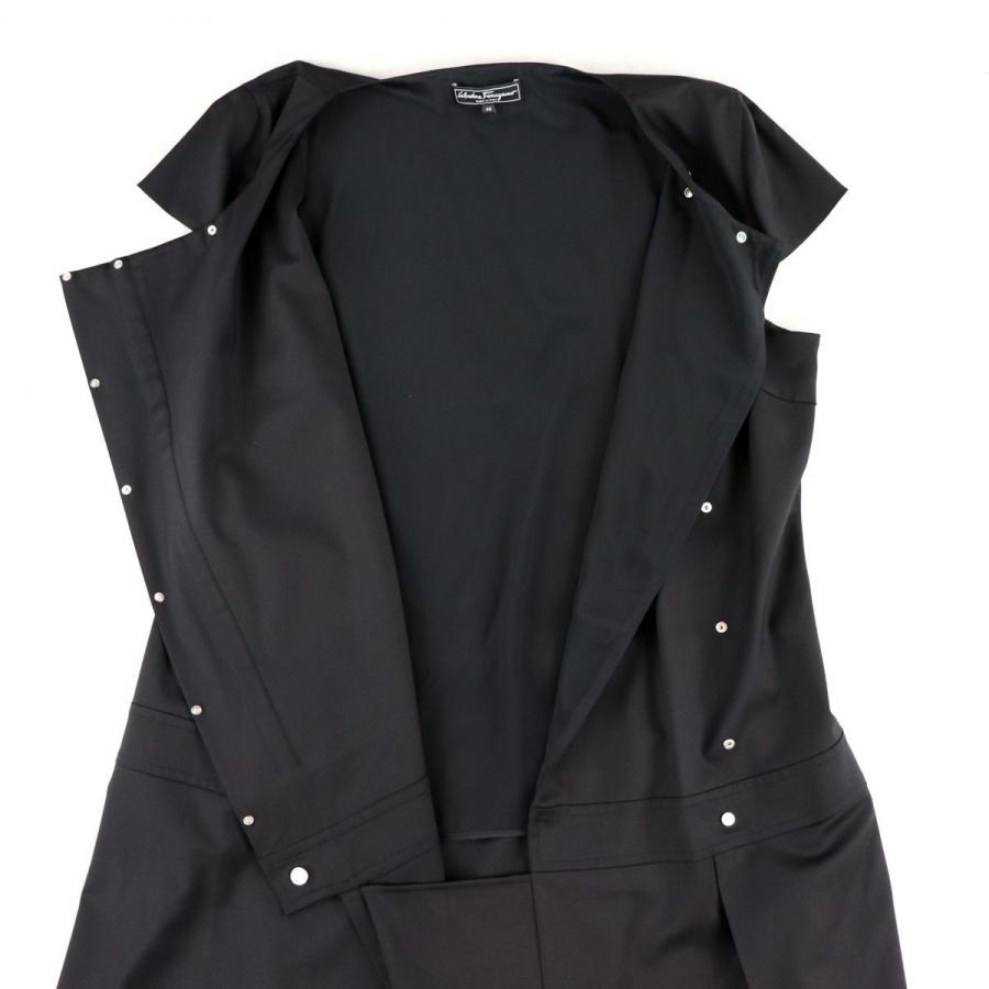 サルヴァトーレフェラガモ フレンチスリーブワンピース レディース 黒 48 美品 ウール クルーネック Salvatore Ferragamo G3 オパールヤフーショッピング店 通販 Yahoo ショッピング