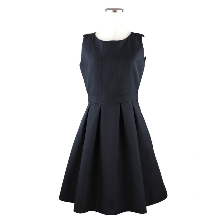 ブルーレーベル クレストブリッジ ノースリーブフレアワンピース 黒 36 美品 バックジップ Blue Label Crestbridge B2 オパールヤフーショッピング店 通販 Yahoo ショッピング