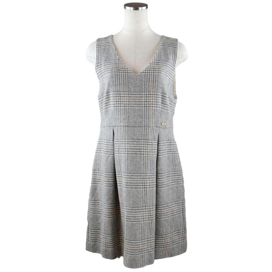 ブルーレーベル クレストブリッジ Vネック ウールフレアワンピース グレー系 38 美品 ノースリーブ Blue Label Crestbridge F3 オパールヤフーショッピング店 通販 Yahoo ショッピング
