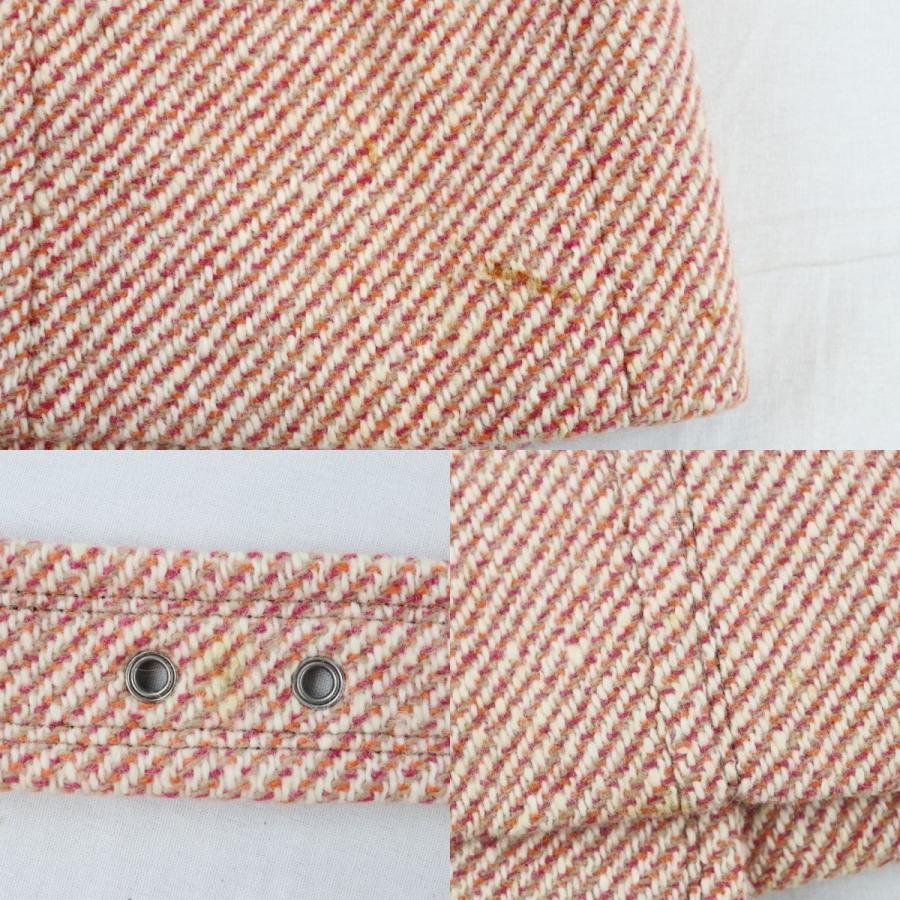 バーバリーブルーレーベル ツイードステンカラーコート ピンク系 38