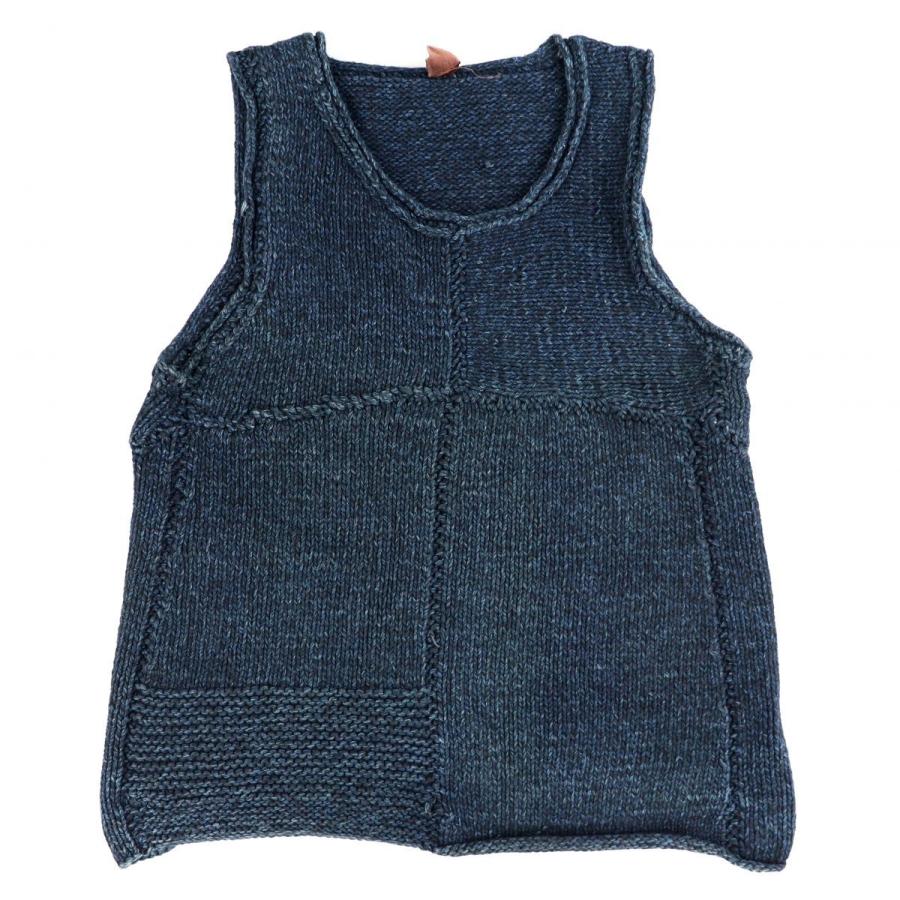 45rpm Badou R プルオーバーニットベスト レディース ネイビー 1 藍染め 編み込み バドウアール オパールヤフーショッピング店 通販 Yahoo ショッピング