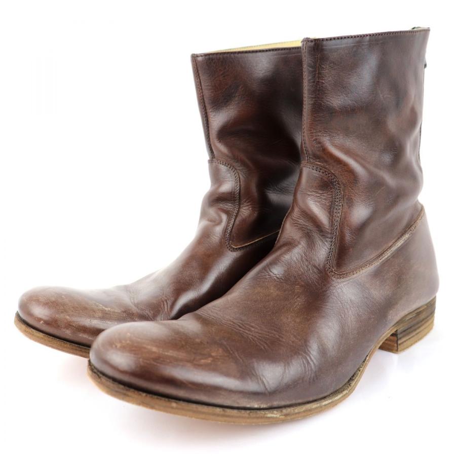 カルペディエム S21m バックジップレザーブーツ メンズ 茶 42 美品 ぺコス Bv01 C Diem S2 オパールヤフーショッピング店 通販 Yahoo ショッピング