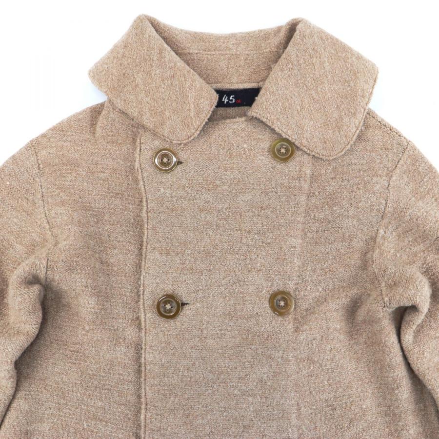 45r ウールアルパカ縮絨pコート メンズ ベージュ 2 ダブルボタン フォーティファイブアール B2 オパールヤフーショッピング店 通販 Yahoo ショッピング