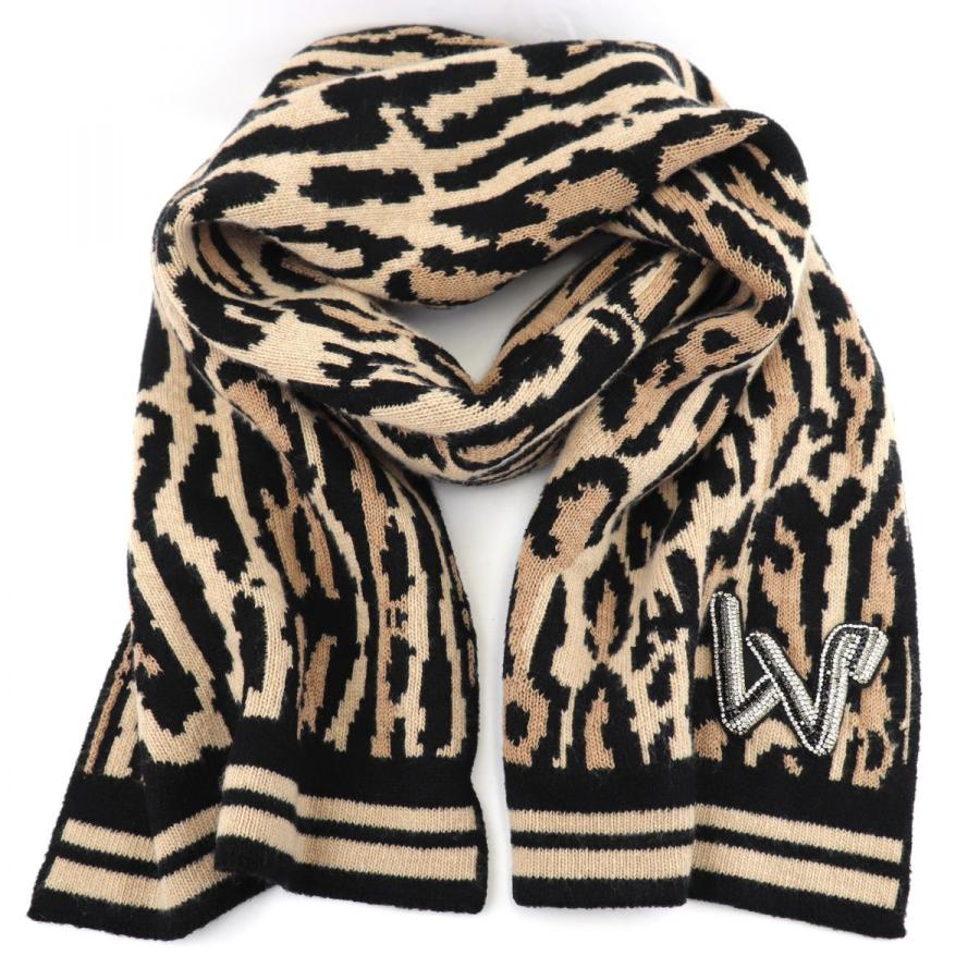 レオパード M Vuitton レオグラムマフラー 19aw エシャルプ レオパード Z5 169 19aw カシミヤ混 Lvロゴ 美品 レオグラムマフラー Louis 黒 169 オパールヤフーショッピング店 ルイヴィトン ベージュ