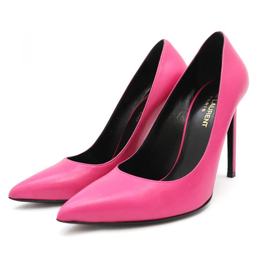 サンローランパリ レザーヒールパンプス レディース ピンク 36 ポインテッドトゥ Saint Laurent Paris N3 オパールヤフーショッピング店 通販 Yahoo ショッピング