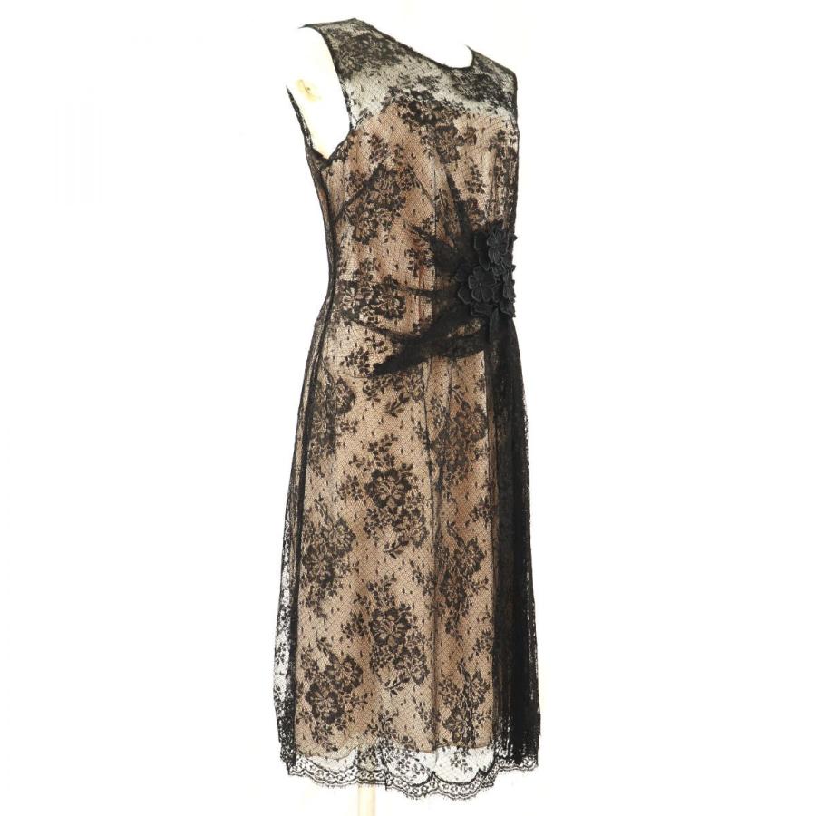 人気カラー再販 ヴァレンティノ ノースリーブ レースワンピース ドレス レディース 黒 10 美品 花刺繍 シースルー バックジップ Valentino H1 おしゃれ人気 Greenzonwheelz Com